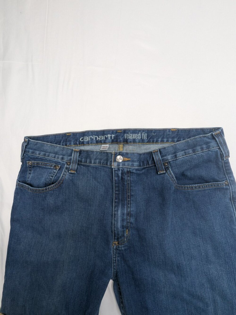 Carhartt Men's Relaxed Straight Rugged Flex Work Jeans 40x30 Blue - Picture 7 of 12